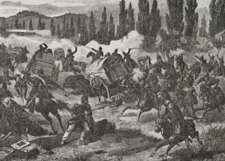 Franco-Prussian War (1870-1871): The Prussians seize a French convoy, 1870. Creator: Unknown.