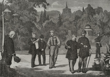 Napoleon III at Wilhelmshöhe Palace in the Prussian city of Kassel, his residence..., 1870.  Creator: Tomás Carlos Capuz.