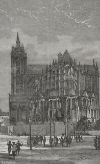 Cathedral of Saint Julian of Le Mans, (Cathédrale Saint-Julien du Mans), Le Mans, France, 1870.  Creator: Laporta.
