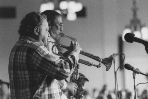 Red Rodney and Peter King, Edinburgh Jazz Festival, 1988. Creator: Brian Foskett.