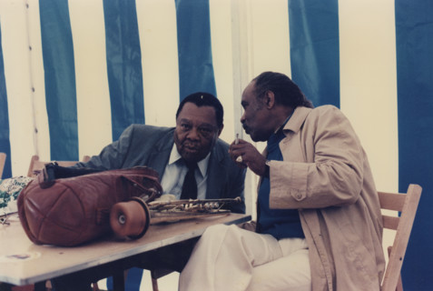 Jay McShann and Harry "Sweets" Edison, Edinburgh Jazz Festival, 1987. Creator: Brian Foskett.