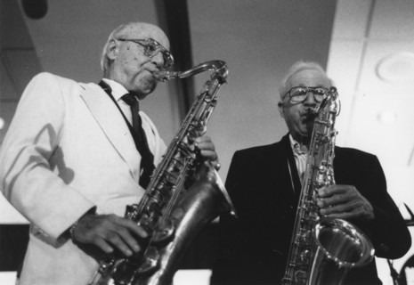 Flip Phillips and Jerry Jerome, Arbors Jazz Weekend, Florida, 1997. Creator: Brian Foskett.