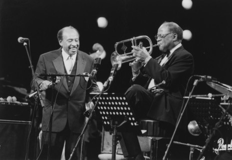 Lionel Hampton and Clark Terry, Lionel Hampton's Golden Men of Jazz, North Sea Jazz Festival, 1994. Creator: Brian Foskett.