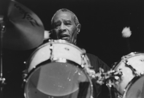 Max Roach, Queen Elizabeth Hall, London, 1996. Creator: Brian Foskett.