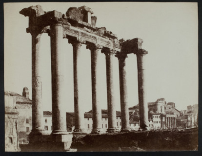 Ruins of the Temple of Saturn in the Forum at Rome, c1856. Creator: Jane Martha St. John.
