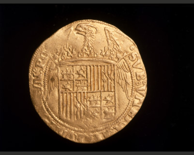 Doble excelente of Ferdinand and Isabella, Spanish, c1479-1504. Creator: Unknown.