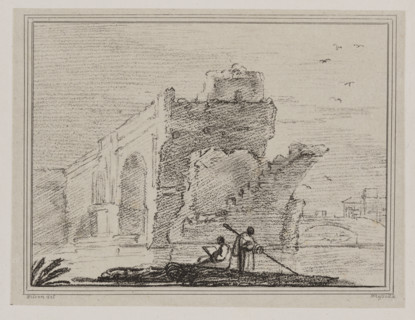 Ponte Rotto, Rome, late 18th-early 19th century. Creator: John Whessell.