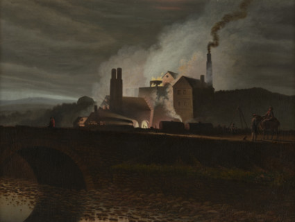 No.2 Furnace, Rhymney ironworks, Mid-Glamorgan, South Wales, c1830. Creator: John Petherick.