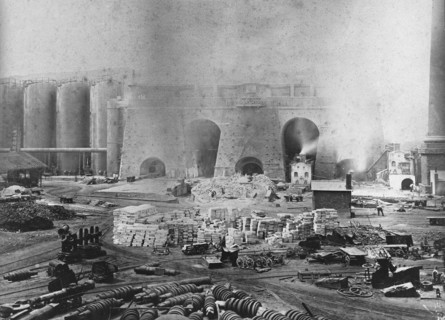 Rhymney ironworks, Mid-Glamorgan, South Wales, 1870s. Creator: Alfred Freke.
