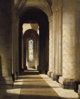 Interior of Durham Cathedral, by 1920. Creator: David Young Cameron.