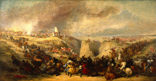 The Battle of Hyderabad, 24th March 1843, by 1854. Creator: George Jones.