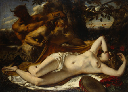 Sleeping Nymph and Satyrs, 1828. Creator: William Etty.