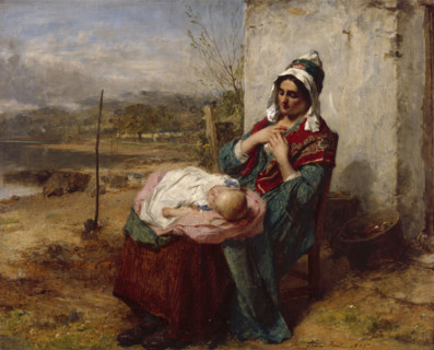 Ere Care Begins, 1865. Creator: Thomas Faed.