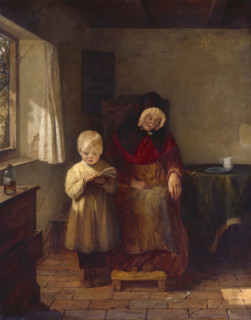The Early Lesson, 1846. Creator: Thomas Webster.