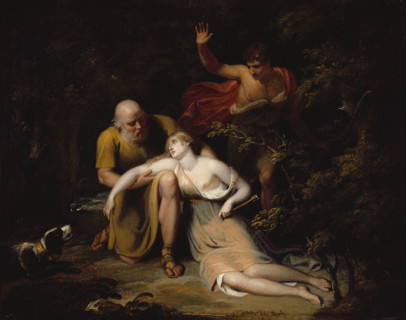 Dorinda, wounded by Silvio is sustained by Linco, 1802. Creator: Samuel Woodforde.
