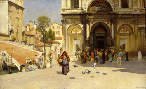 Il Campo SS Giovanni e Paolo, Venice, 1895. Creator: Henry Woods.