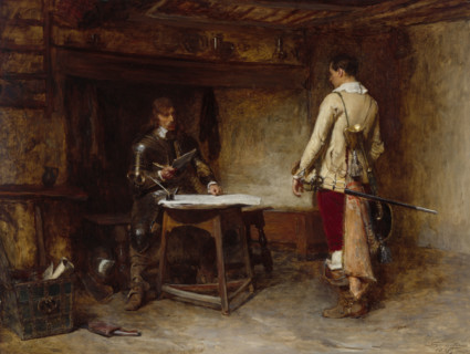 News from the Front, 1898. Creator: John Seymour Lucas.