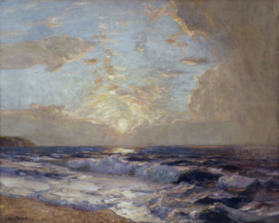Sunset: Cornish Coast, by 1920. Creator: Julius Olsson.