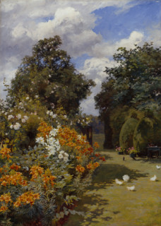 Orange Lilies, Broadway, Worcestershire, c1911. Creator: Alfred William Parsons.