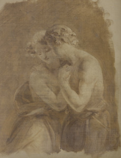 A couple embracing, c1823-1873. Creator: Edmund Thomas Parris.