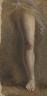 Oil sketch of a woman's leg, c1823-1873. Creator: Edmund Thomas Parris.