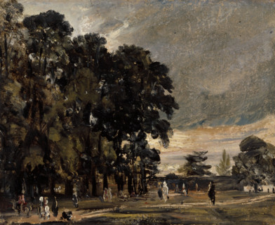 Landscape Study: Figures by a Clump of Trees, c1823. Creator: John Constable.