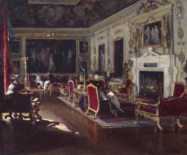 The Van Dyck Room, Wilton, 1920. Creator: Sir John Lavery.