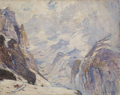 Mountain Landscape, study for 'Wengen Heights', c1912. Creator: Samuel John Lamorna Birch.