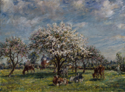 An Orchard in the Spring, c1920. Creator: Mark Fisher.