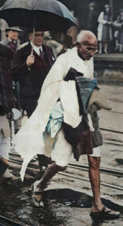 'Gandhi in London', 1930, (1938). Creator: Unknown.