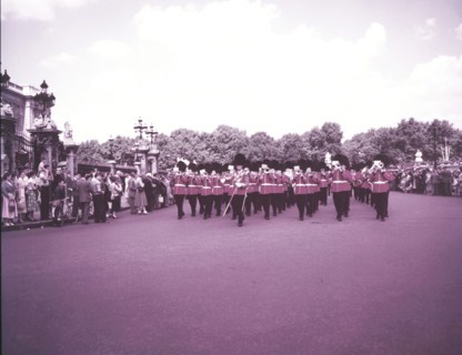Guards at Buckingham Palace, London, c1955. Creator: Arthur Charles Kirby Ware.