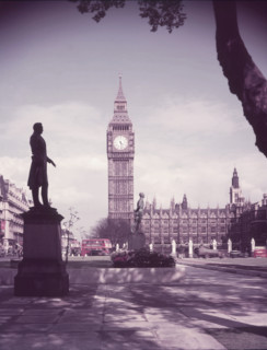 Big Ben from Parliament Square, London, c1955. Creator: Arthur Charles Kirby Ware.