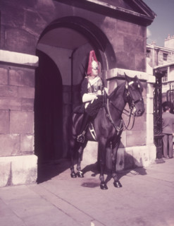 Mounted Horse Guard, Whitehall, London, c1955. Creator: Arthur Charles Kirby Ware.