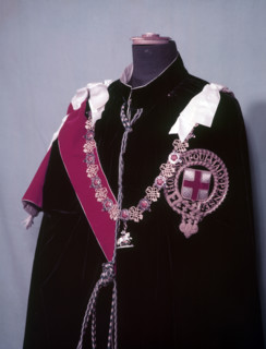The insignia and robes of The Order of the Garter, 1953.  Creator: Arthur Charles Kirby Ware.