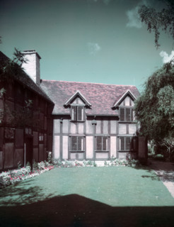Harvard House and the Talbot Inn, High Street, Stratford-on-Avon, Warwickshire, c1955.  Creator: Arthur Charles Kirby Ware.