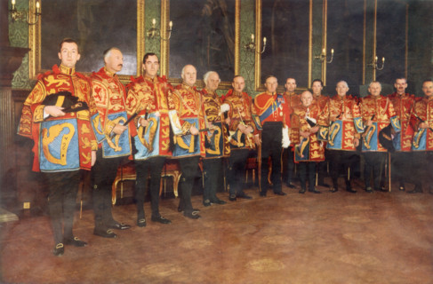 Heralds at St. James's Palace, London, 1953.  Creator: Arthur Charles Kirby Ware.