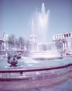 Fountains, Trafalgar Square, London, c1955. Creator: Arthur Charles Kirby Ware.