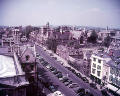 View from the Sheldonian Theatre, Oxford, c1955. Broad St., Balliol, St. John's and Trinity colleges Creator: Arthur Charles Kirby Ware.