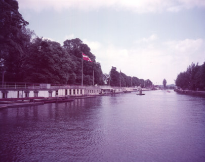May "bumps" race on the Thames near Folly Bridge, Oxford, c1955.   Creator: Arthur Charles Kirby Ware.
