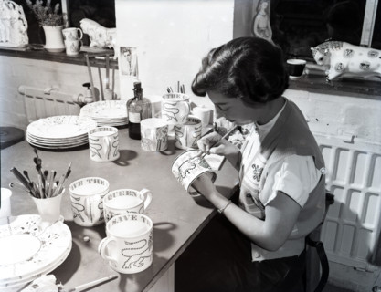 Wedgwood pottery production, Staffordshire, c1953. Creator: Arthur Charles Kirby Ware.
