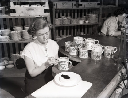 Wedgwood pottery production, Staffordshire, c1953. Creator: Arthur Charles Kirby Ware.