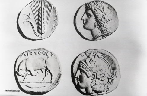 Ancient coins, Greek, c1955. Creator: Arthur Charles Kirby Ware.