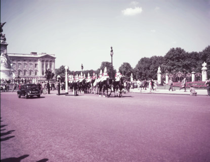 Horse Guards at Buckingham Palace, London, c1955. Creator: Arthur Charles Kirby Ware.