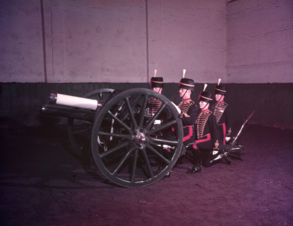 Royal Horse Artillery gun team in full dress, 3/4 back, c1953. Creator: Arthur Charles Kirby Ware.