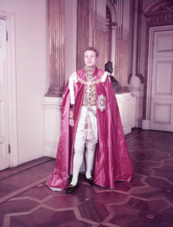 Order of the British Empire, insignia and mantle, c1953.  Creator: Arthur Charles Kirby Ware.