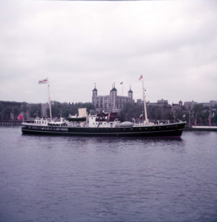 SS Patricia passing the Tower of London, c1953. Creator: Arthur Charles Kirby Ware.