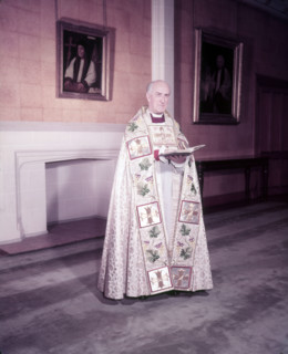 Dr. G. F. Fisher, Archbishop of Canterbury, c1953. Creator: Arthur Charles Kirby Ware.