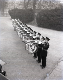 Kneller Hall trumpeters, London, c1953.  Creator: Arthur Charles Kirby Ware.