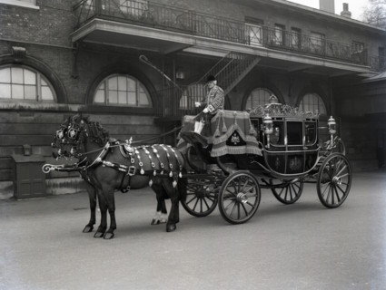 The Irish State Coach, Royal Mews London, 1953.  Creator: Arthur Charles Kirby Ware.