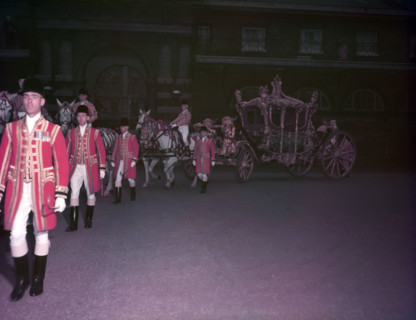 The Gold State Coach, Royal Mews, London, c1953. Creator: Arthur Charles Kirby Ware.